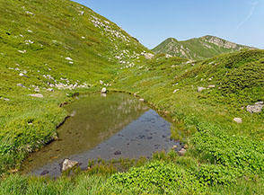 Piccolo specchio d&rsquo;acqua nei pressi del Posto dei Mori.