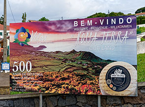 &ldquo;Bem-vindo&ldquo; (cartellone pubblicitario a Rosais).