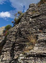 Attacco della Via Ferrata del Belvedere a Sasso di Castalda.