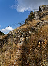 Scorcio della crestina rocciosa seguita dalla Via Ferrata del Belvedere.