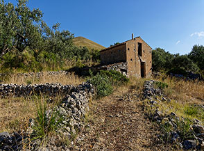 Casolare tra gli ulivi sulla Costa degli Infreschi.