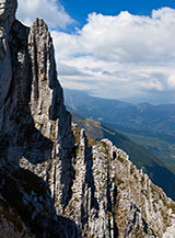 Profilo rubato sulla Cresta Nord-Est del Dente del Lupo.