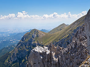 Monte Coppe visto dalla Cresta Nord-Est del Dente del Lupo.