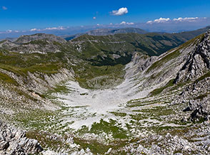 Il circo glaciale di Valle Cerchiata.