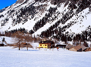 Il Rifugio Re Magi alle Granges di Valle Stretta.