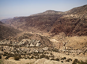 Vista sul Wadi Dana dal Villaggio di Dana.