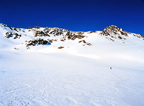 Sconfinati spazi aperti nella parte bassa del Vallone della Piccola Tempesta.