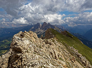 Uno sguardo verso nord dalla Forcella Piccola del Latemar.