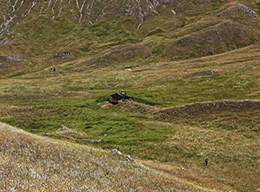 Lo Stazzo del Campo, un ex ricovero di pastori ristrutturato ed adibito a bivacco.