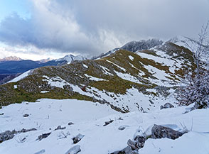 Vista sulla Cresta Nord-Ovest di Serra Traversa.