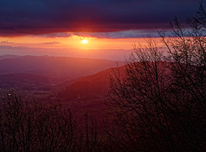 Tramonto sulla Valle del Liri.