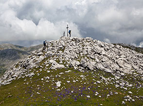 Arrivo in cima al Monte Forcellone.