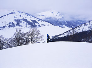 Uno sguardo sul piano del Pantano a Passo Godi.