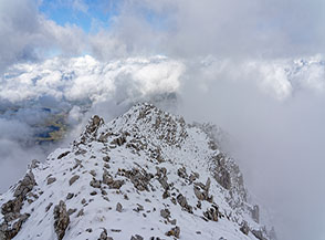 Il filo della Cresta Nord dello Sperone di Mezzo.