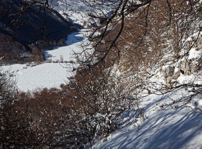 Scorcio sul candido fondo della Valle d&rsquo;Arano.