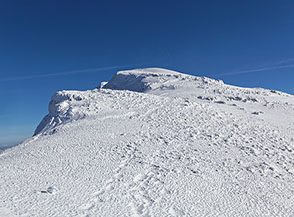 Scorcio sul filo di cresta che sale verso lo Sperone Tiburtini.