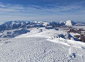 Vista verso i Monti del Velino dallo Sperone Tiburtini.