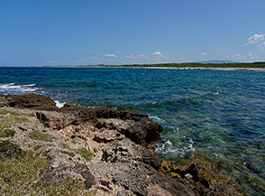 Da Punta Su Bardoni vista verso la Spiaggia di Su Bardoni.