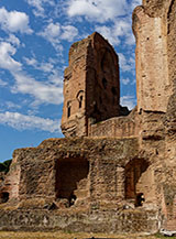 Scorcio delle Terme di Caracalla dall&rsquo;area del Frigidarium.