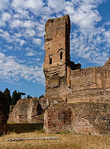 Scorcio delle Terme di Caracalla dall&rsquo;area del Frigidarium.