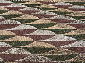 Mosaici policromi alla Palestra Orientale alle Terme di Caracalla.