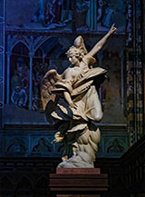 La statua di San Gabriele Arcangelo Annunciante (Duomo di Orvieto).