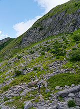 Traversando alle pendici occidentali del Grondalpo.