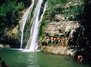 Bagno GFG alle cascate nei pressi della frazione di Centrale.