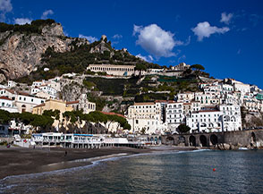 La spiaggia di Amalfi.