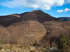 Affaccio sull&rsquo;ampio Fosso di Nespola alle pendici di Monte Ciavano.