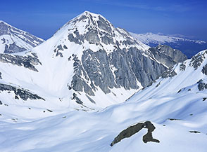 Pizzo d&rsquo;Intermesoli Versante Est, dalla cresta al Rifugio Duca degli Abruzzi.