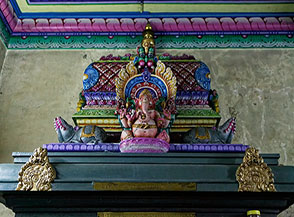 Vinayagar Temple: particolare interno.