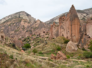 Scorcio sull&rsquo;area archeologica di Zelve in Cappadocia.
